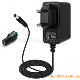 Adaptateur mural universel 220V /12V -1A