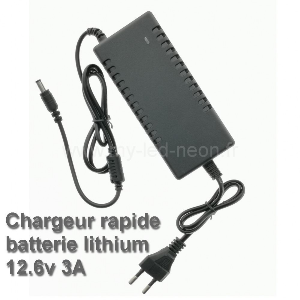 Chargeur rapide 12V 15A pour batterie Lithium Lion LiMn et Lipo