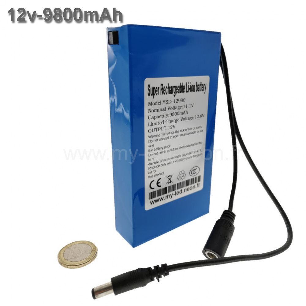 Batterie rechargeable 12V 9800 mAh