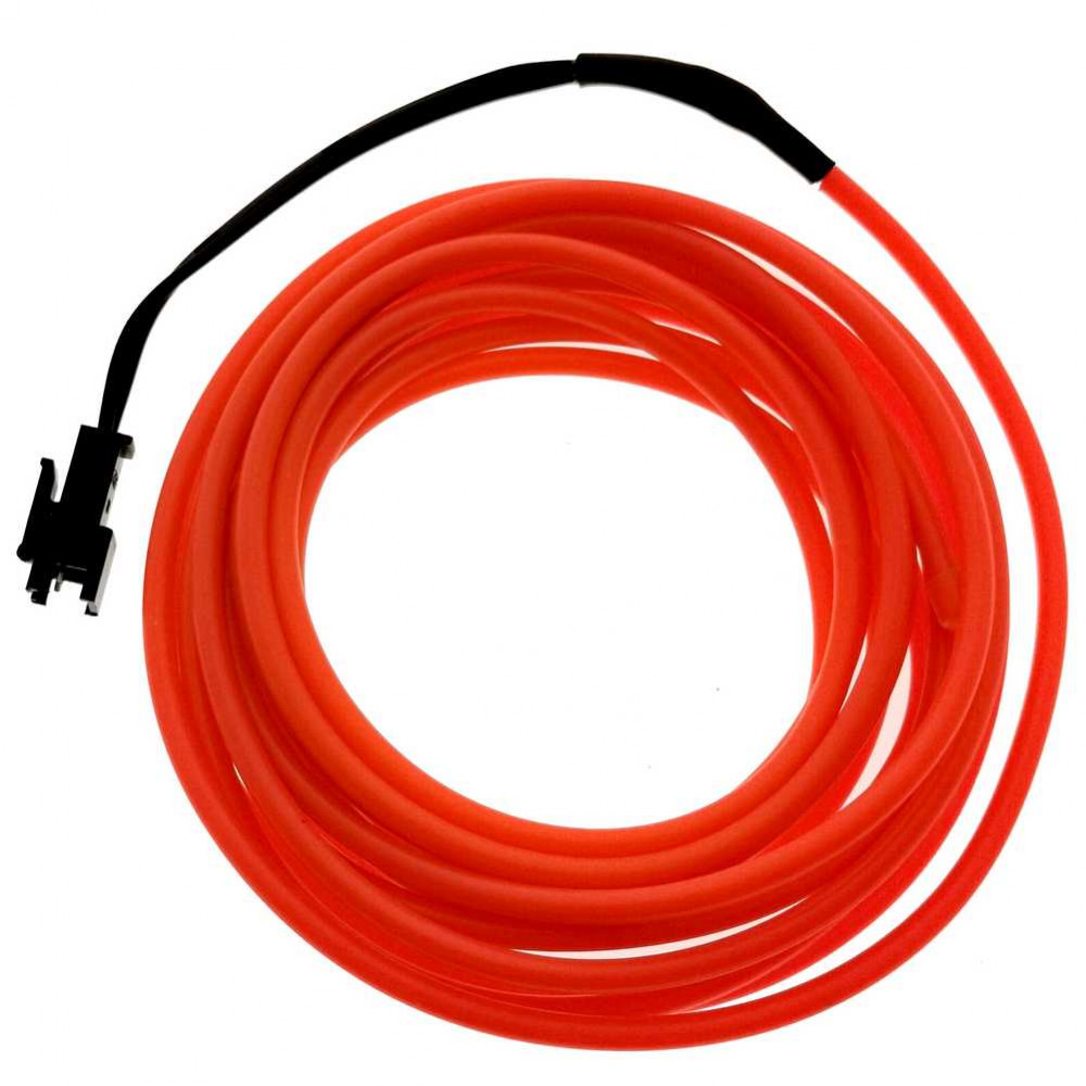 Fil lumineux flexible 3 mm - 10 mètres rouge + contrôleur sur Deco