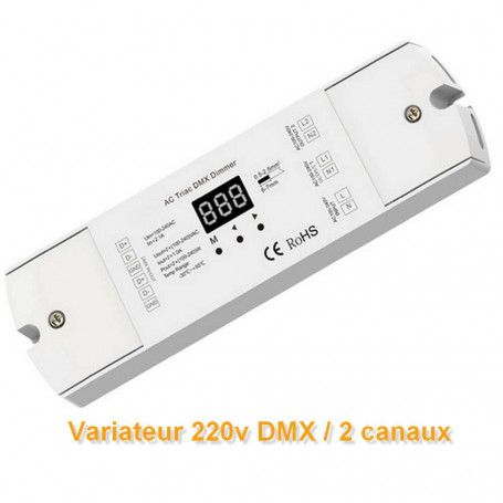 Variateur Triac 220V DMX 2 canaux