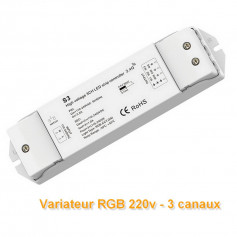 Contrôleur 3 canaux RGB/CCT 220V RF 2,4ghz