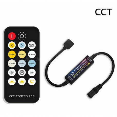 Mini contrôleur RF RGB CCT 4096 couleurs + température blanc