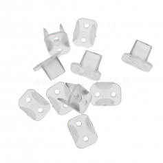 Clips PVC transparent 6x12mm