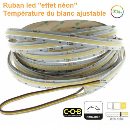 Ruban led COB blanc ajustable