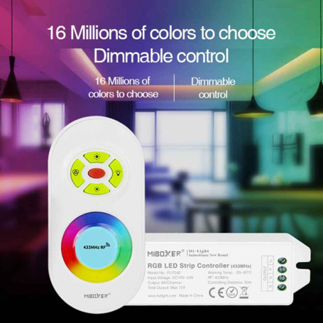 Contrôleur RGB + télécommande RF 12v-24v