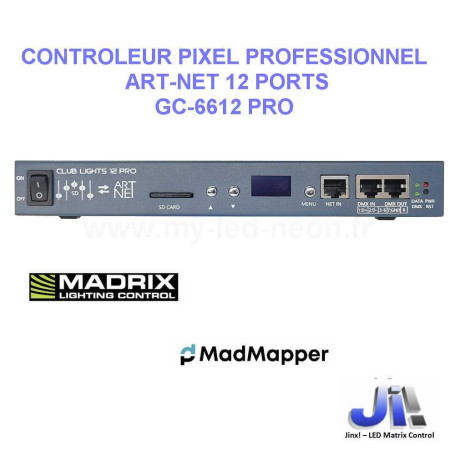 Contrôleur 12 ports ART-NET DMX512 led pixel