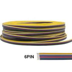 Câble nappe 6 fils RGBCCT