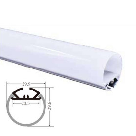 Profilé rond diffusant diamètre 30mm 2m