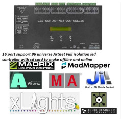 Contrôleur LED ART-NET 16 ports