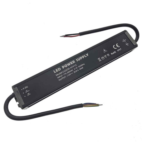 Alimentation 12v 250W étanche IP67 slim