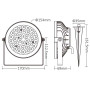 Projecteur LED 15w RGB + blanc ajustable 220v