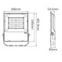 Projecteur LED professionnel 100w RGB + blanc ajustable 220v