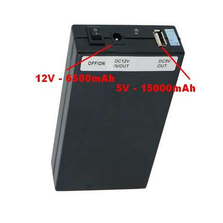 Batterie lithium Dual 12V et 5V