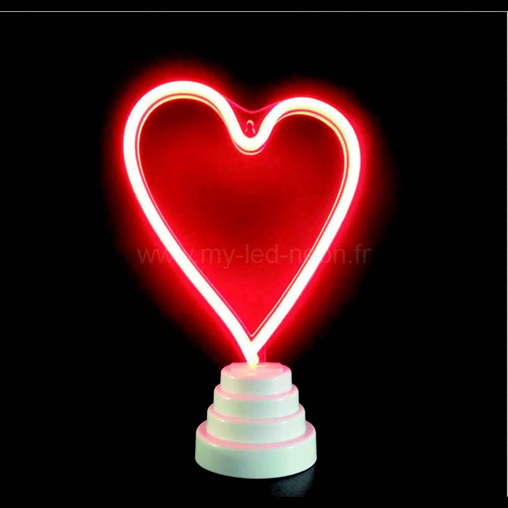 Lampe cœur néon