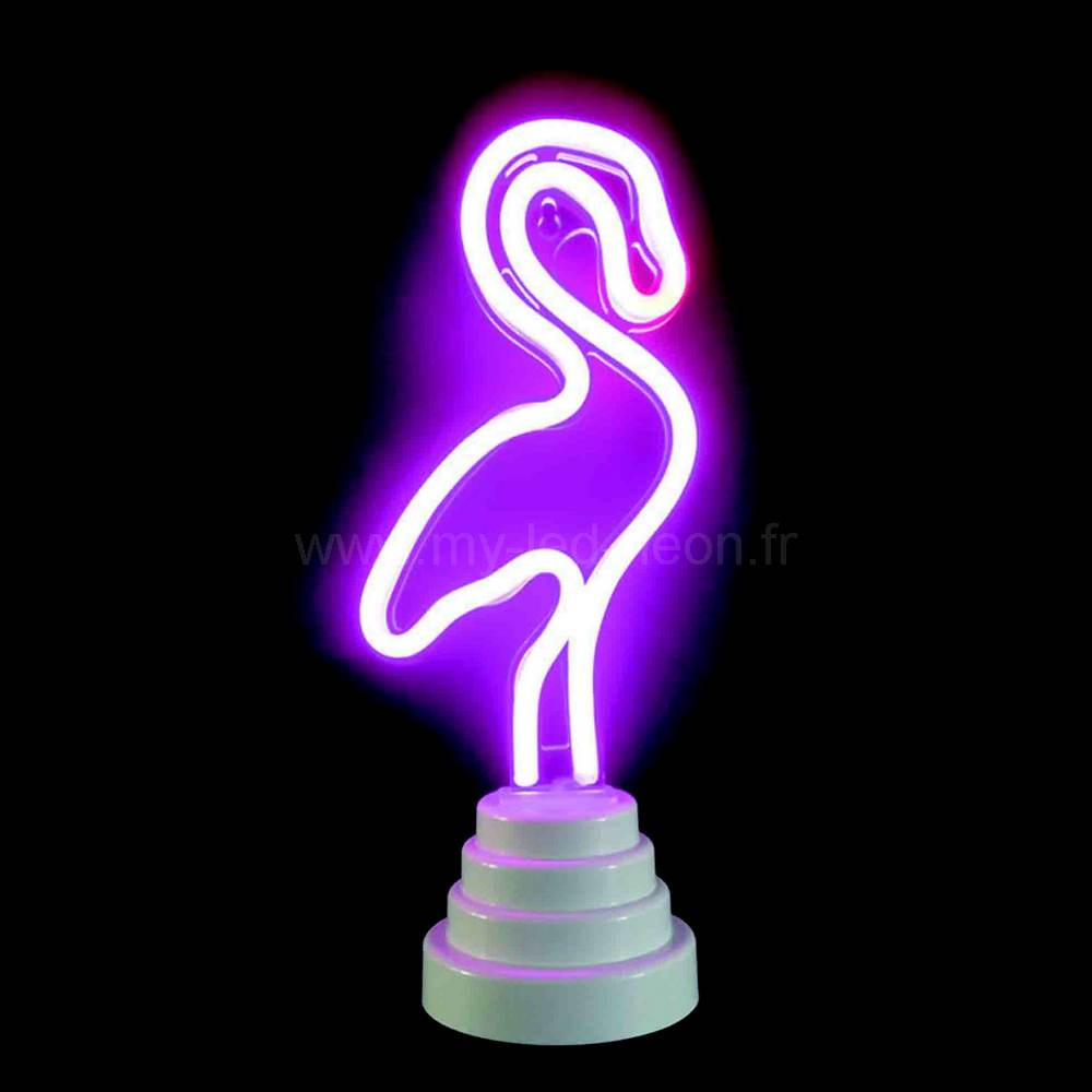 Panneau lumineux à LED Pour Noël Veilleuse néon flamant rose pour chambre d/'enfant Avec support de base USB et piles bar mariage Rose
