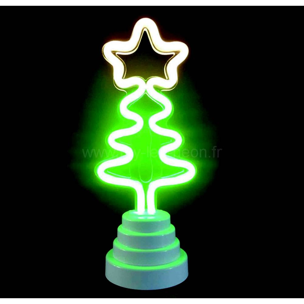 Lampe sapin de noël néon