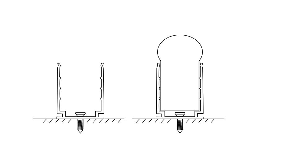 fixation profile pour neon led flexible