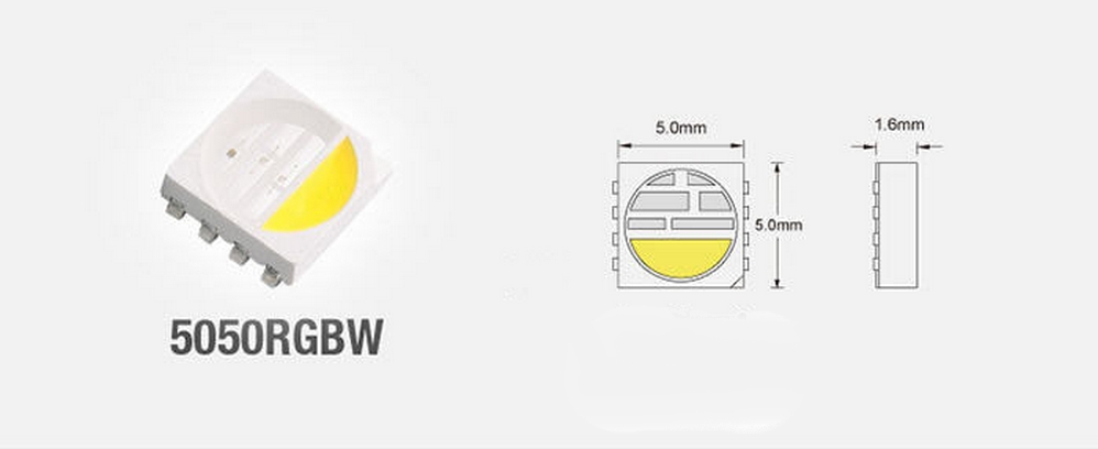 détail led 5050 rgbw